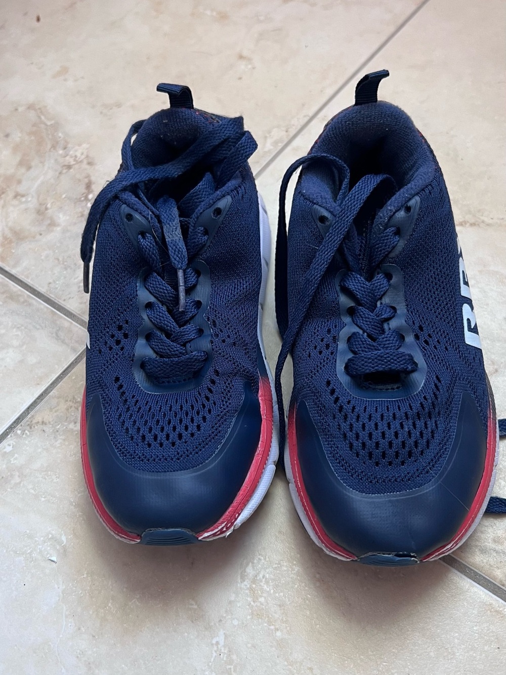 RBX Kids Navy Red Running Sneakers Athletic Shoes Size 13